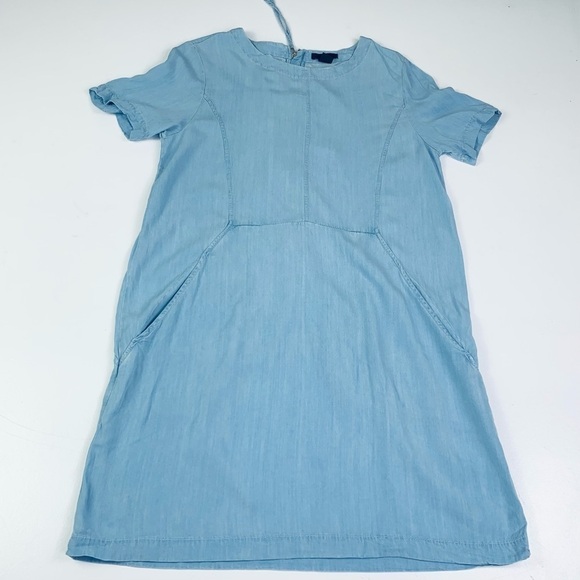 H&M Dress Womens Black & White Short Sleeve V-neck Size 8 Chambay Lightweight - Picture 5 of 16